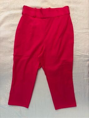 Deadly Dames Crybaby Pink High Rise Capri Pants Rockabilly Pinup Retro Large